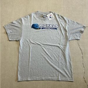 2000s Vintage Kansas City Royals Hat Grey T Shirt Size XL
